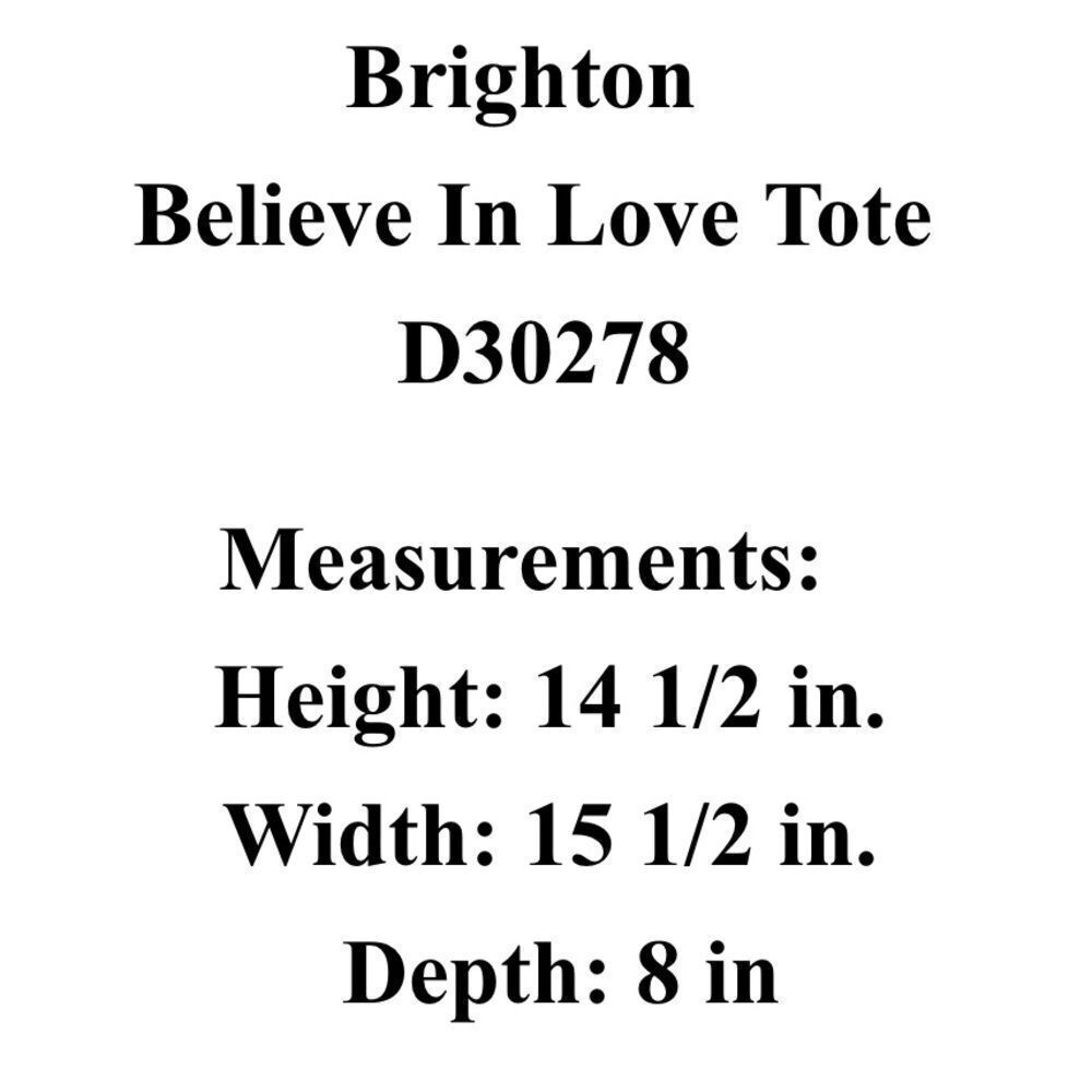 Brighton BELIEVE IN LOVE Blue Floral Original Artwork Collaboration Canvas Tote - Picture 16 of 16